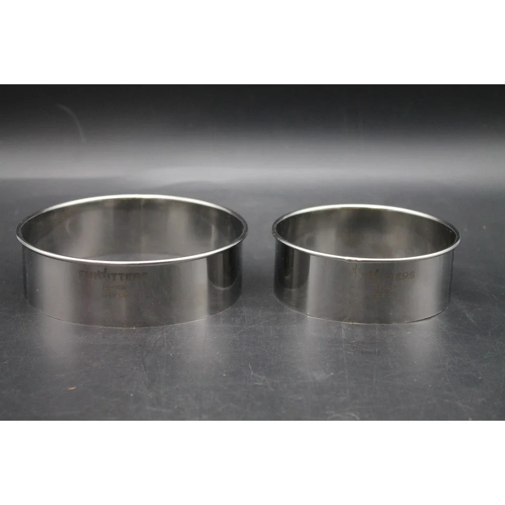 Funutters Stainless Steel Round Cookie Biscuit Cutter Set 4 Piece 2 3 4 5 Inch
